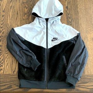 Boys Nike Fleece Hooded jacket-blk/ghost